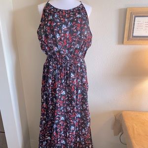 Universal Threads Size XXL 100% Cotton Black Sleeveless Floral Print Dress